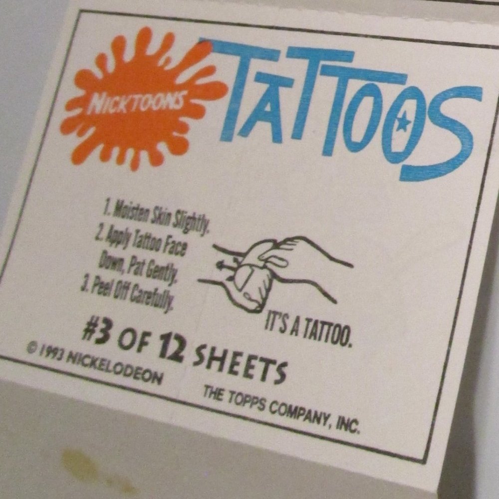 Vintage Nick Toons Tattoos #3 of 12 Sheets 1993